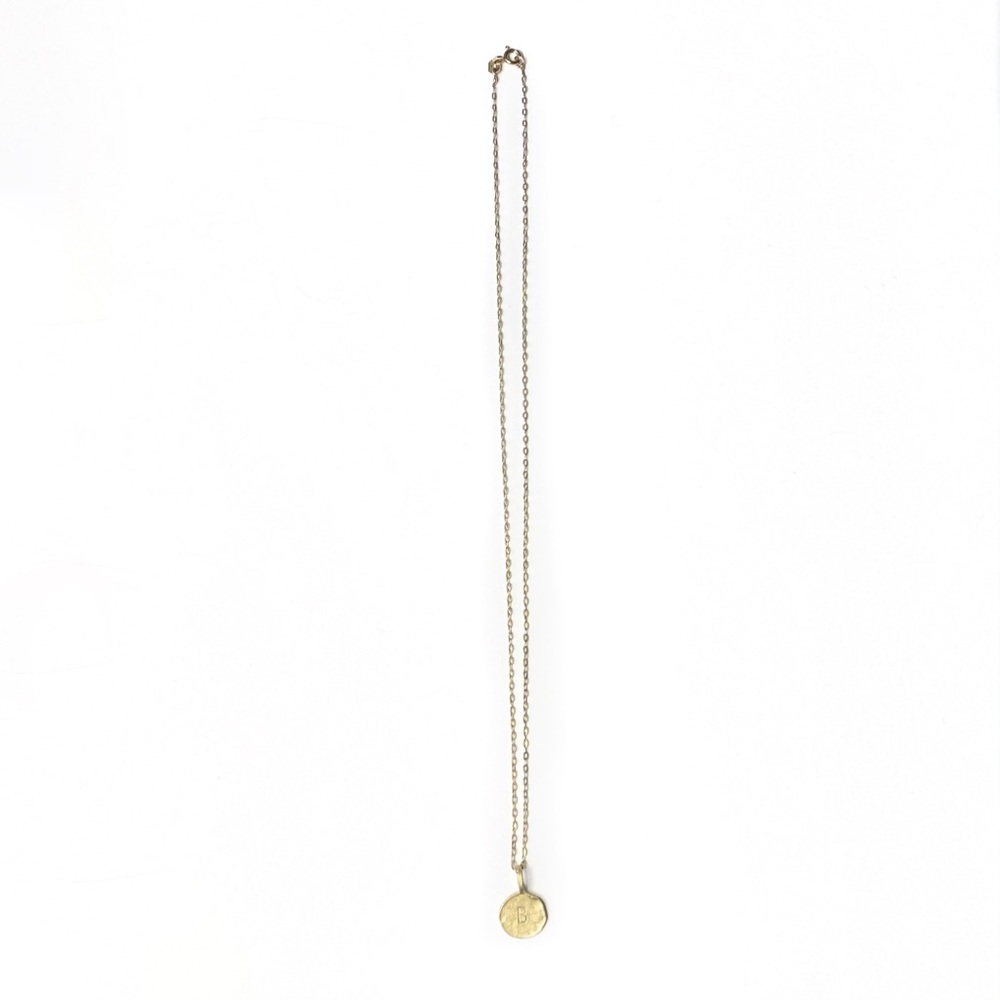 Gold Plated Letter ‘B’ Stamped Necklace - Picture 2 of 2